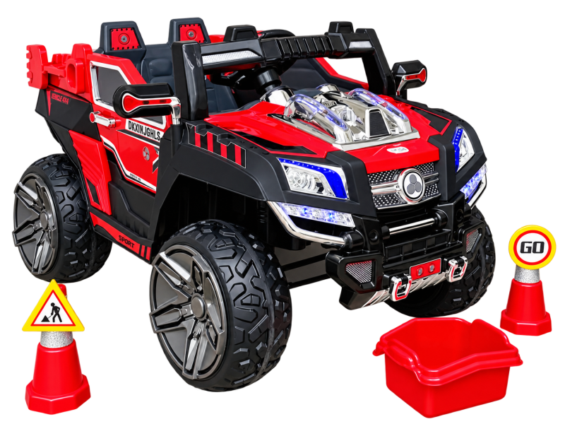 Carro electrico dixin rojo 4x4