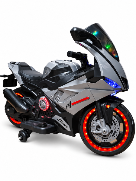 Moto electrica grande tipo R1 gris