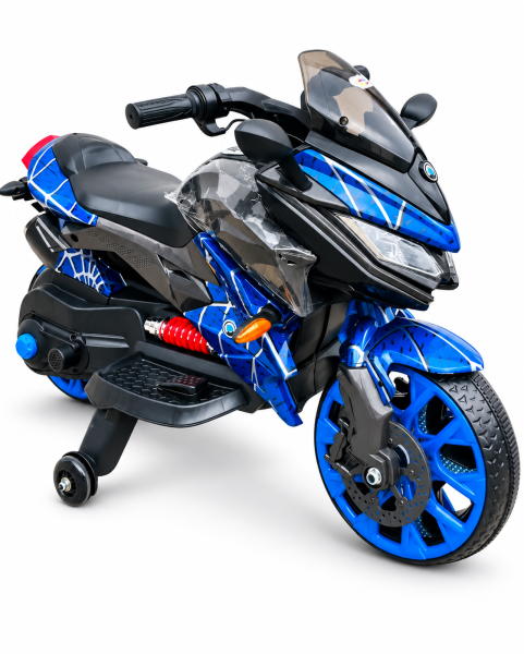 Moto electrica tipo spider azul 