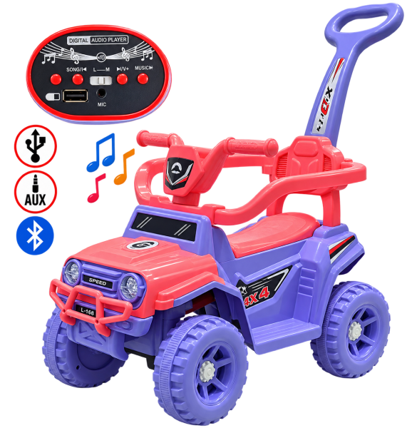 Carrito montable electrico rosado